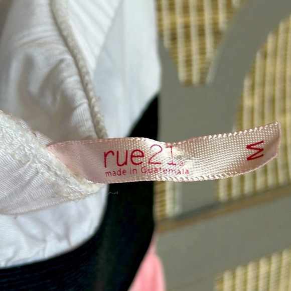 Rue21  Discontinued Pink and Black Strapless Dress medium - Picture 3 of 3